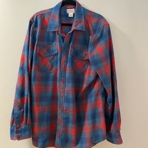 LL Bean Flannel Plaid Button Down Shirt